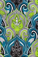 ADAORA IN BLUE GREEN WAX PRINT