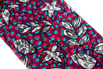 GREY LEAVES IN PURPLE WAX PRINT